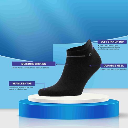 جوارب رياضية قطنية للرجال بقصة منخفضة، 7 عبوات in Kuwait