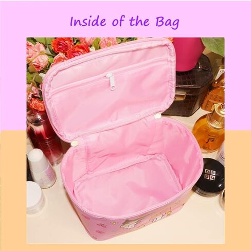 Kerr's Choice Kawaii Makeup Storage Box Cute Bunny Cosmetic Bag Kawaii Bunny Makeup Bag Cartoon Pencil Container in Kuwait