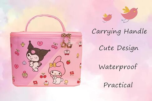 Kerr's Choice Kawaii Makeup Storage Box Cute Bunny Cosmetic Bag Kawaii Bunny Makeup Bag Cartoon Pencil Container in Kuwait