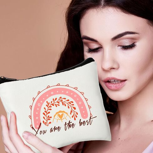 36 Pcs Appreciation Gifts for Women Teacher Inspirational Gifts Rainbow Cosmetic Bag Motivational Makeup Bag Appreciation Keychains and Pastel Pens Birthday Gifts for Teacher Girl Nurse Coworker, as in Saudi Arabia