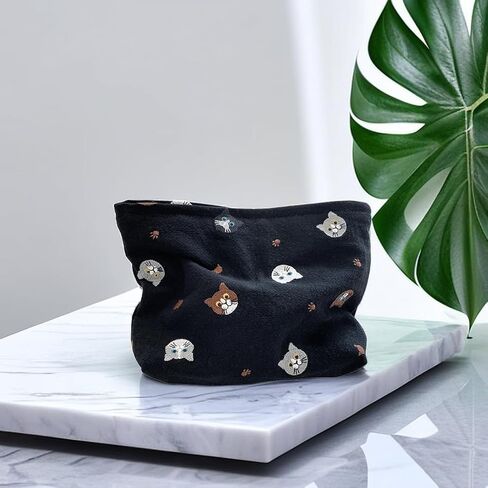 Makeup Bag - Large Capacity Travel Cosmetic Bag Black,With Separate Makeup Brush Compartment in Saudi Arabia