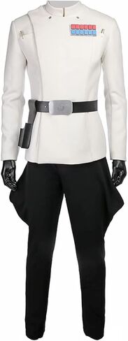 زي أورسون كرينيك للبالغين، بدلة المعركة، زي الضابط الإمبراطوري، عباءة بيضاء، مجموعة كاملة من ملابس الهالوين التنكرية in Kuwait