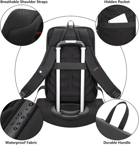 جوكو سيلي شنطة ظهر للابتوب للسفر من هارد شيل، شنطة ظهر للالعاب مقاومة للماء مع منفذ شحن يو اس بي، شنطة ظهر رفيعة للرجال مقاس 15.6 انش، لون رمادي، مقاس واحد، حقائب ظهر يومية in Kuwait