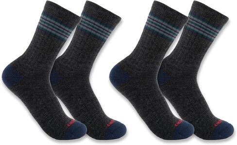 Carhartt Men's Midweight Stripe Crew Sock 2 Pack in Saudi Arabia