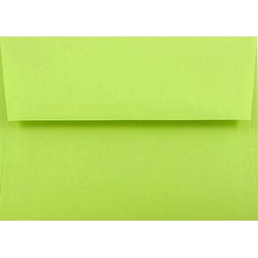 Lime Green A7-25 Pack 5-1/4" x 7-1/4" Envelopes for 5" x 7" Invitations Announcements, Weddings Showers, Greeting Cards from The Envelope Gallery