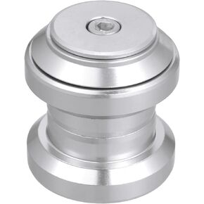 X AUTOHAUX 34mm 1-1/8" Threadless Bicycle Headset Combo Bike Threadless External Headset Sealed Cartridge Bearings MTB Road Headset with Top Cap Silver Tone