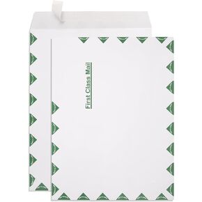 Blue Summit First-Class Envelope, 9 x 12 Redi-Seal Envelopes, White Wove with Center Seam, 100 Envelopes