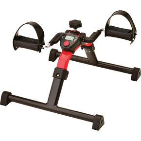 NOVA Medical Products Pedal Exerciser with Digital Display Tracker, Foldable Hand and Foot Cycle Exerciser, Great for Home, Office or Travel, Red
