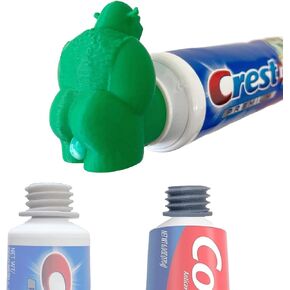Funny Shrek Pooping Toothpaste Topper, Includes 2 Adapters for Crest & Colgate Tubes (Shrek)