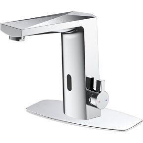 Touchless Sensor Faucets, Automatic Motion Smart Bathroom Wash Basin Sink Faucet, Single Handle Brass Faucets Suitable for Kitchen Bathroom Basin Hotel (Matte Black)