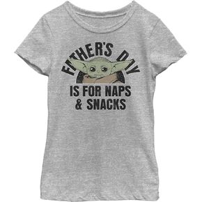 Girl's Star Wars Grogu Naps and Snacks T-Shirt
