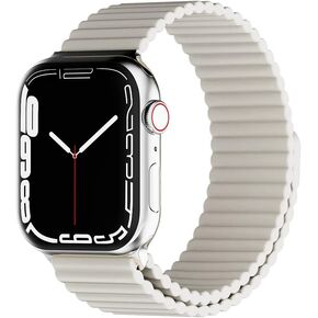 سوار مغناطيسي متوافق مع سوار ساعة Apple مقاس 49 مم 45 مم 44 مم 42 مم 41 مم 40 مم 38 مم، حزام بديل لسوار معصم رياضي من السيليكون الناعم للسلسلة 9، Ultra 2، SE، Ultra 8 7 6 5 4 3 2 1 للرجال والنساء