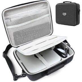 حافظة صلبة فاخرة لجهاز Apple 2023 Mac Mini M2/ Mac Mini M1 & Mac Mini الطراز السابق للكمبيوتر المكتبي، منظم إلكترونيات السفر للوحة المفاتيح والفأرة السحرية والملحقات التقنية (الجراب فقط) in Kuwait