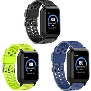 متوافق مع 3Plus Vibe Plus Bands، أساور معصم بديلة من السيليكون مع إبزيم معدني متوافق مع 3Plus Vibe Plus/Vibe+ Smartwatch in Kuwait