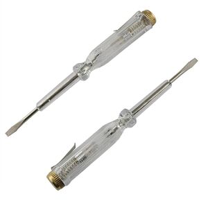 E-outstanding Electronics Screwdriver 2PCS 100-500V Flathead Electric Pen Circuit Tester Pen 3mm