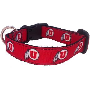 NCAA Utah Runnin Utes Dog Collar (Team Color, Medium)