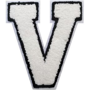 3Pcs Iron on Letter Patch Varsity Letter Patches 4.5 inch Chenille Letter Patches for Clothing Backpacks Large Iron on Letter Patches for Team Costume Decoration White O