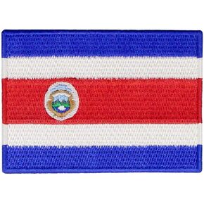 The Republic of Costa Rica Flag Patch Embroidered Applique Costa Rican Iron On Sew On National Emblem