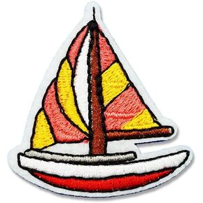 14 Pcs Sailboat Ship Boat Patches Set Iron on Sew on Vessel Ocean Sailing Boat Embroidered Applique Patches Decoration for DIY Clothes Arts Craft Sew Making