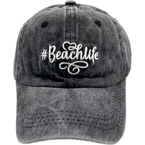 قبعة بيسبول نسائية من Beach Life من قماش الدنيم المتعثر in Kuwait