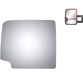 Mirror Glass fit for Chevy GMC C/K Pickup Tahoe Blazer Silverado Sierra Yukon Avalanche Escalade Driver Side (Upper Flat)