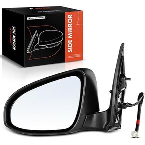 A-Premium Driver Side Power Door Mirror Compatible with Toyota Corolla 2014-2019 - Non-Heated Manual Folding Black Outside Rear View Mirror - Replace# 8794002F20C0, 8794002F21C0