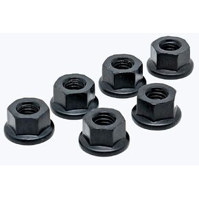 6PC Set Steel Flanged Nut (1/2-13)