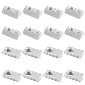 30 Pcs 3030 Series M6 Half Round Roll in Spring T Nuts, Carbon Steel Roll Ball Elastic Nuts for European Standard 30 Series 8mm T-Slot Aluminum Extrusion Profile