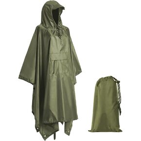 Accevo Waterproof Rain Poncho for Men Women Lightweight Rainwear Reusable Raincoat for Hiking Camping Emergency Rain Coat