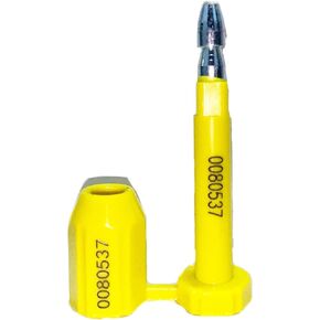 Bolt Seal Shipping Seal with Print Progressive Numbering for Cargo Containers and Truck Trailers, Cargo Container Seals Yellow 100PCS