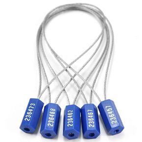 1000 Security Cable Seals Numbered Steel Wire Cable Tags Tamper Proof Wire Seals