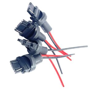 4 Pack 3156 LED Bulb Male Socket Pre-Wired Connector Extension Wiring 2 Wires Harness Adapter Plug for Car Headlight Turn Signal Tail Lamp