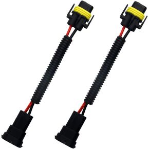 WMYCONGCONG 2 PCS H8 H9 H11 Extension Wiring Harness Sockets Male Female Connector Pigtail Adapter for Headlights Fog Lights