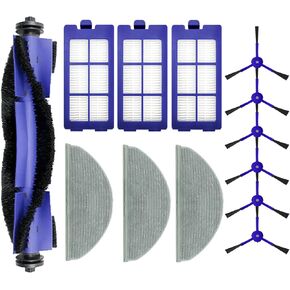 Replacement Spare Parts for Eufy RoboVac X8 / X8 Hybrid / X8 Pro Robot Vacuum 1 Main Brush 6 Side Brush 3 Filter 3 Mop Pad Accessories (13 Pack)