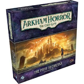 Arkham Horror The Card Game Path to Carcosa Deluxe EXPANSION - Uncover Madness and Mystery! Cooperative Living Card Game, Ages 14+, 1-4 Players, 1-2 Hour Playtime, Made by Fantasy Flight Games
