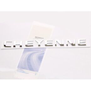 Yoaoo 1x OEM Black Cheyenne Nameplate Emblem Badge 3D Compatible with Silverado Shiny Glossy New