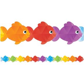 Teacher Created Resources Colorful Fish Die-Cut Border Trim