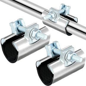 2 Pcs IPS Pipe Repair Clamp 304 Stainless Steel Pipe Clamp Patching and Repairing Leaky Pipes 3 Inch Length Suitable for Copper Pipes Plastic Pipes Galvanized Pipes Steel Pipe(3/4 Inch)