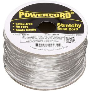 Powercord Elastic Clear 2mm Diameter21.5-pound Test. Sold Per 25-meter Spool.