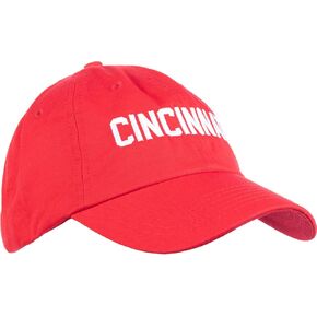 Cincinnati | Classic Retro Red Black Blue Ohio City Pride Newport Fan Men Women Dad Hat Cap