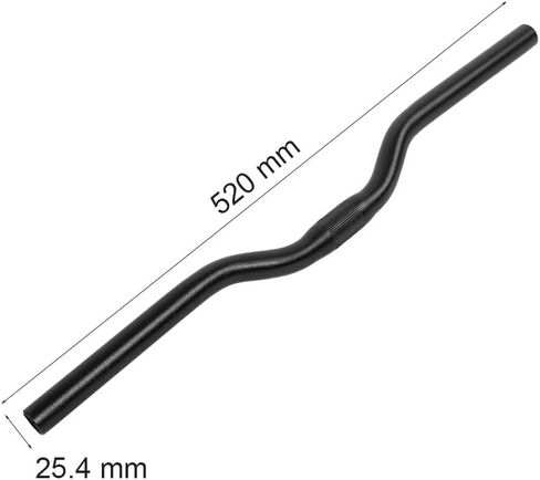 Keenso Bicycle Handlebar, 5 Colors Aluminum Alloy Mountain Bike Road Bicycle Fixed Gear Riser Bar Bicycle Handlebar Cycling Accessories(Black) in Saudi Arabia
