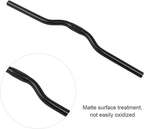 Keenso Bicycle Handlebar, 5 Colors Aluminum Alloy Mountain Bike Road Bicycle Fixed Gear Riser Bar Bicycle Handlebar Cycling Accessories(Black) in Saudi Arabia