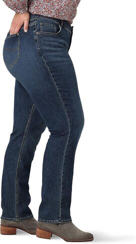 Riders by Lee Indigo Women's Plus Size Midrise Straight Leg Jean, Iron Blue, 18W in Saudi Arabia