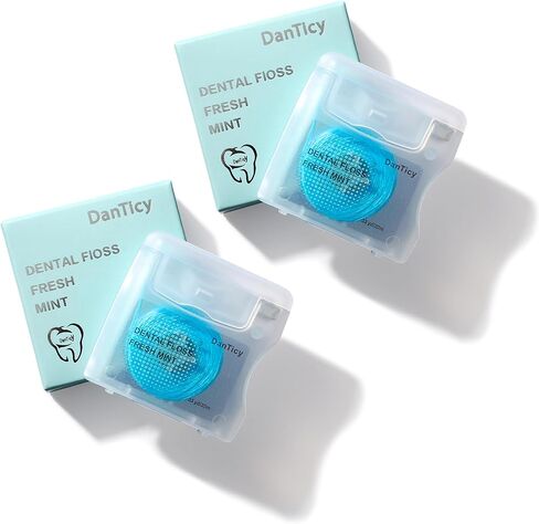 Coconut-Oil Infused Woven Dental Floss,Deep Clean Natural Vegetable Waxed Floss,Extra Wide Cleaning and Slides Smoothly & Easily,PFAS Free | Mint Flavored(33 Yds x 1 Unit) in Saudi Arabia