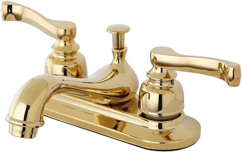 Kingston Brass KB8602 Royale 4 بوصة صنبور حمام في المنتصف، وصول صنبور 4-1/2 بوصة، نحاس مصقول in Kuwait