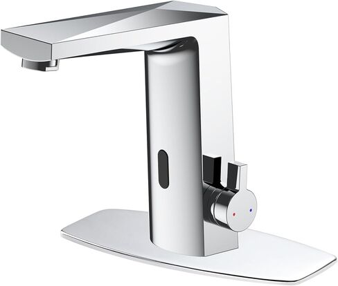 Touchless Sensor Faucets, Automatic Motion Smart Bathroom Wash Basin Sink Faucet, Single Handle Brass Faucets Suitable for Kitchen Bathroom Basin Hotel (Matte Black) in Saudi Arabia