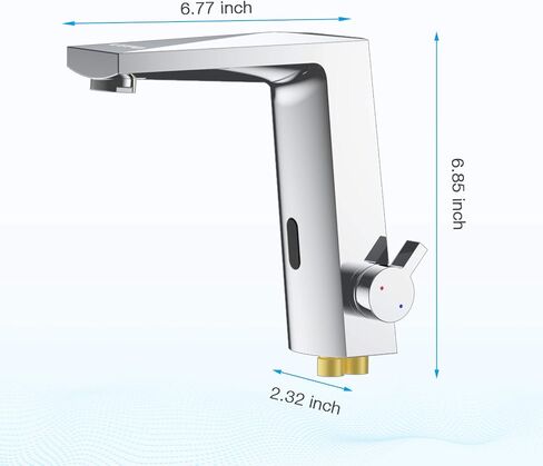 Touchless Sensor Faucets, Automatic Motion Smart Bathroom Wash Basin Sink Faucet, Single Handle Brass Faucets Suitable for Kitchen Bathroom Basin Hotel (Matte Black) in Saudi Arabia