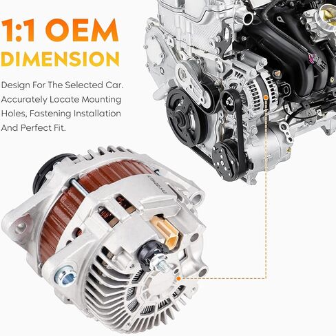 Alternator for 2007-2017 Jeep Compass Patriot, 2007-2010 Chrysler Sebring, 2011-2013 Chrysler Sebring, 2007-2012 Dodge Caliber, 2008-2013 Dodge Avenger, AMT0194 in Saudi Arabia