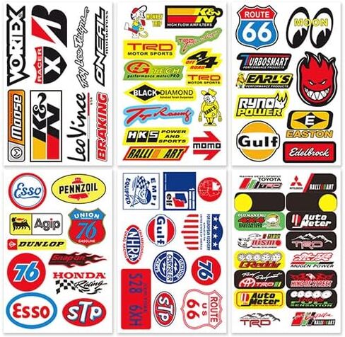 سيارات موتور STP Esso Gulf 76 زيت NHRA مجموعة سباقات السحب 6 ملصقات رسومات من الفينيل D6095 in Saudi Arabia
