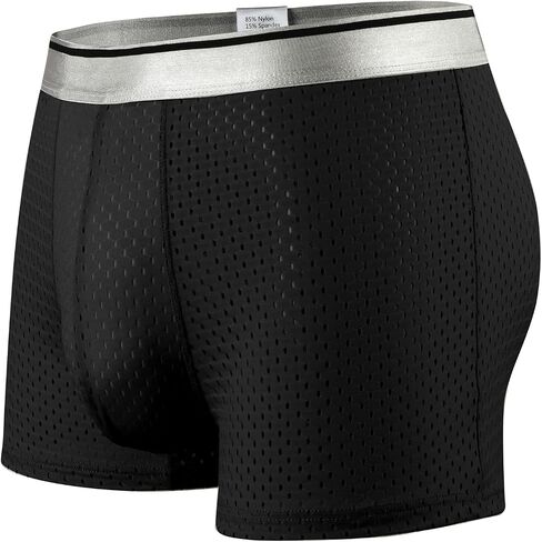 Men's Plus Size Ice Silk Breathable Boxer Briefs Mesh Athletic Sports Underwear For Big & Tall Guys 3-Pack Max 7XL in Saudi Arabia